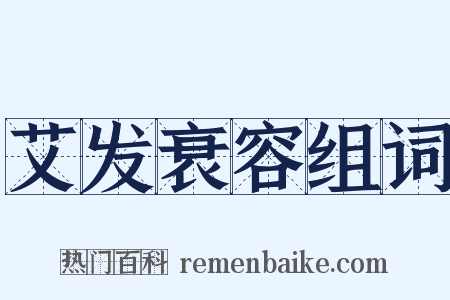 艾发衰容组词是什么意思的图片